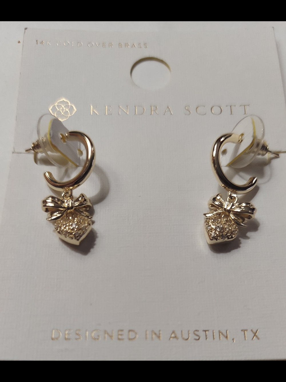 The Kendra Scott Haisley Heart/bow Drop Earrings